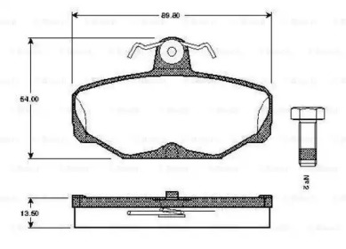 Комплект тормозных колодок BOSCH 0 986 TB2 104