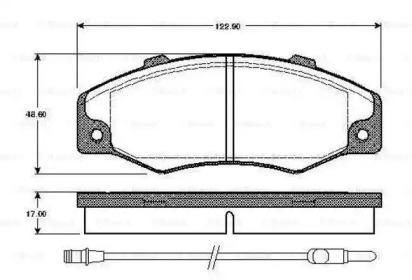 Комплект тормозных колодок BOSCH 0 986 TB2 112