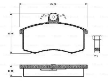 Комплект тормозных колодок BOSCH 0 986 TB2 113