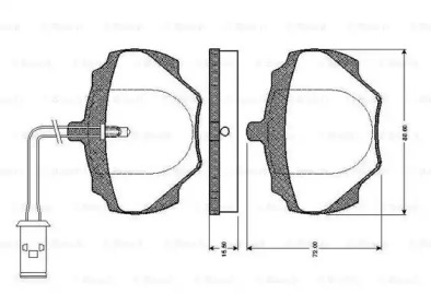 Комплект тормозных колодок BOSCH 0 986 TB2 114