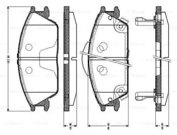 Комплект тормозных колодок BOSCH 0 986 TB2 116