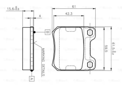 Комплект тормозных колодок BOSCH 0 986 TB2 125