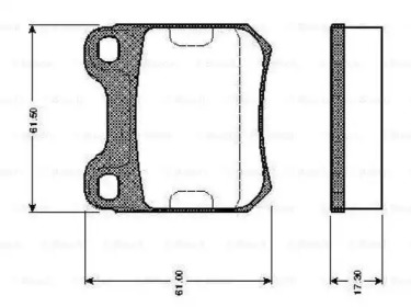 Комплект тормозных колодок BOSCH 0 986 TB2 126