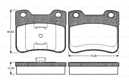 Комплект тормозных колодок BOSCH 0 986 TB2 129