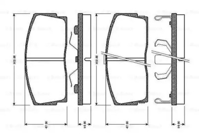 Комплект тормозных колодок BOSCH 0 986 TB2 132