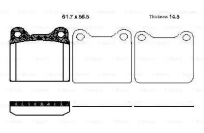 Комплект тормозных колодок BOSCH 0 986 TB2 134