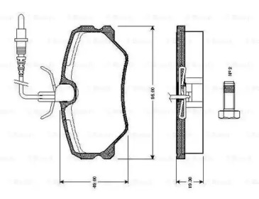 Комплект тормозных колодок BOSCH 0 986 TB2 136