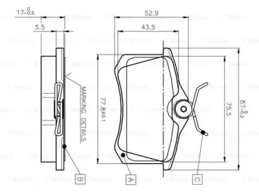 Комплект тормозных колодок BOSCH 0 986 TB2 137