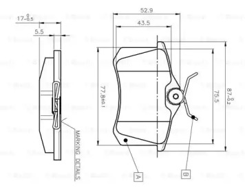 Комплект тормозных колодок BOSCH 0 986 TB2 139