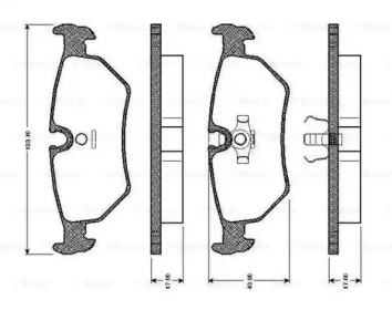 Комплект тормозных колодок BOSCH 0 986 TB2 144