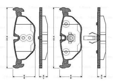 Комплект тормозных колодок BOSCH 0 986 TB2 147