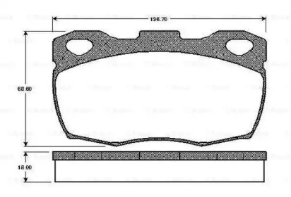 Комплект тормозных колодок BOSCH 0 986 TB2 148