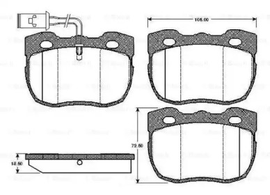 Комплект тормозных колодок BOSCH 0 986 TB2 150