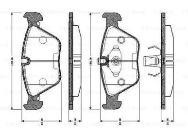 Комплект тормозных колодок BOSCH 0 986 TB2 153