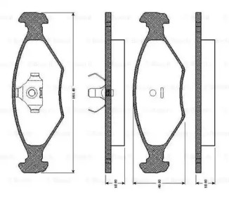 Комплект тормозных колодок BOSCH 0 986 TB2 155