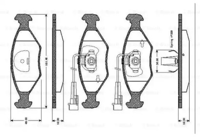 Комплект тормозных колодок BOSCH 0 986 TB2 156