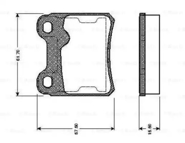 Комплект тормозных колодок, дисковый тормоз BOSCH 0 986 TB2 158