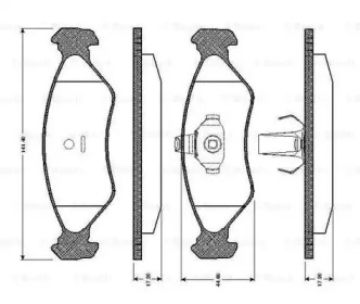 Комплект тормозных колодок BOSCH 0 986 TB2 159