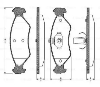 Комплект тормозных колодок, дисковый тормоз BOSCH 0 986 TB2 160