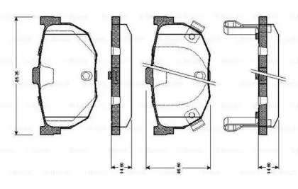 Комплект тормозных колодок BOSCH 0 986 TB2 162