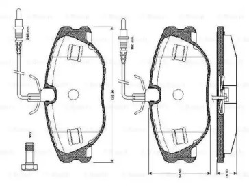 Комплект тормозных колодок BOSCH 0 986 TB2 166