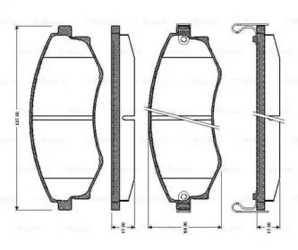 Комплект тормозных колодок BOSCH 0 986 TB2 171