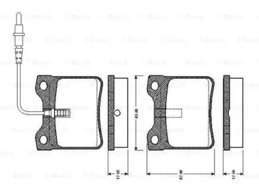 Комплект тормозных колодок BOSCH 0 986 TB2 175