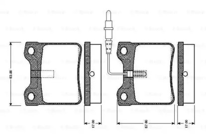 Комплект тормозных колодок BOSCH 0 986 TB2 177