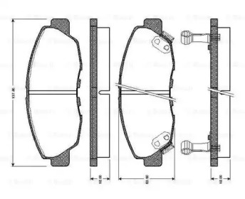 Комплект тормозных колодок BOSCH 0 986 TB2 178