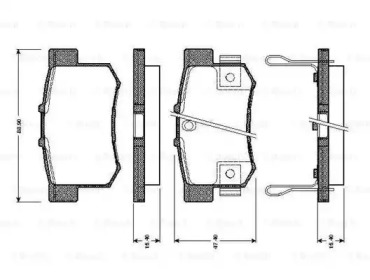 Комплект тормозных колодок BOSCH 0 986 TB2 181