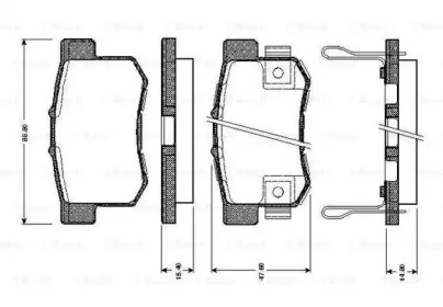 Комплект тормозных колодок BOSCH 0 986 TB2 182