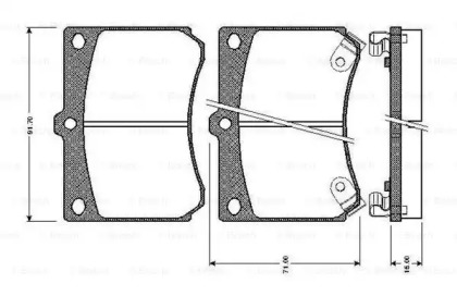 Комплект тормозных колодок BOSCH 0 986 TB2 186