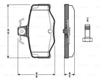 Комплект тормозных колодок BOSCH 0 986 TB2 191