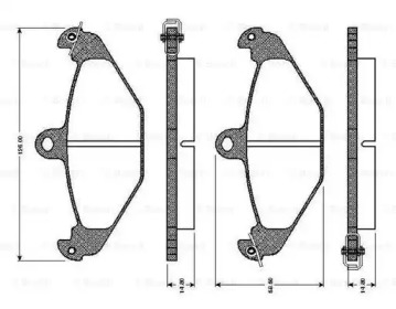 Комплект тормозных колодок BOSCH 0 986 TB2 192