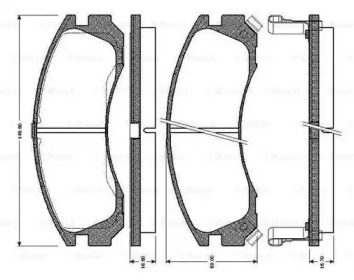 Комплект тормозных колодок BOSCH 0 986 TB2 194