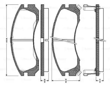 Комплект тормозных колодок BOSCH 0 986 TB2 195