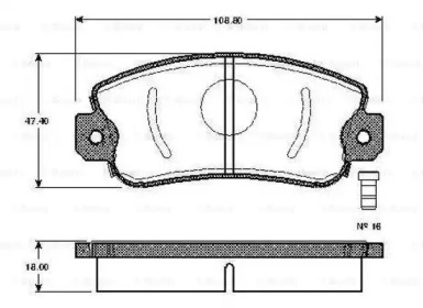 Комплект тормозных колодок BOSCH 0 986 TB2 201