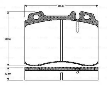 Комплект тормозных колодок BOSCH 0 986 TB2 203