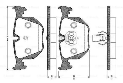 Комплект тормозных колодок BOSCH 0 986 TB2 205