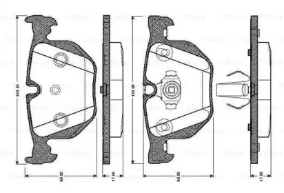 Комплект тормозных колодок BOSCH 0 986 TB2 206