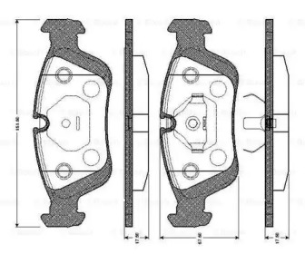 Комплект тормозных колодок BOSCH 0 986 TB2 208