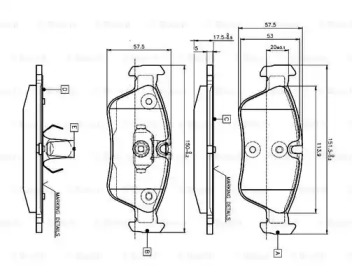 Комплект тормозных колодок BOSCH 0 986 TB2 209