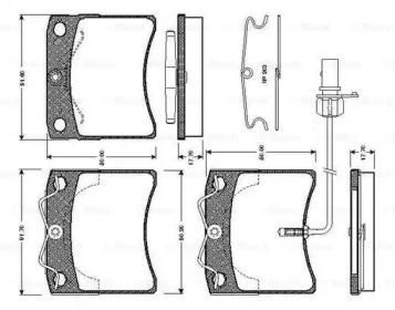 Комплект тормозных колодок BOSCH 0 986 TB2 210