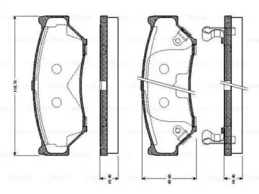 Комплект тормозных колодок BOSCH 0 986 TB2 211