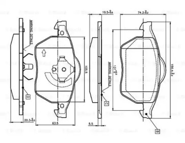 Комплект тормозных колодок BOSCH 0 986 TB2 214