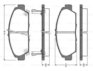 Комплект тормозных колодок BOSCH 0 986 TB2 223