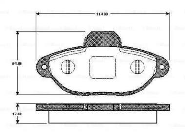 Комплект тормозных колодок BOSCH 0 986 TB2 225