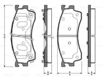 Комплект тормозных колодок BOSCH 0 986 TB2 227