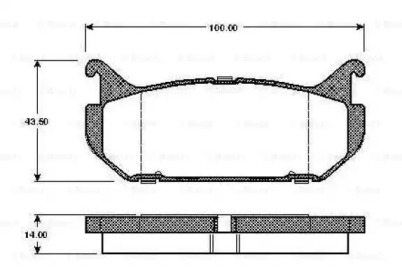 Комплект тормозных колодок BOSCH 0 986 TB2 230