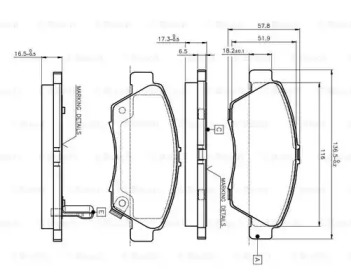 Комплект тормозных колодок BOSCH 0 986 TB2 232